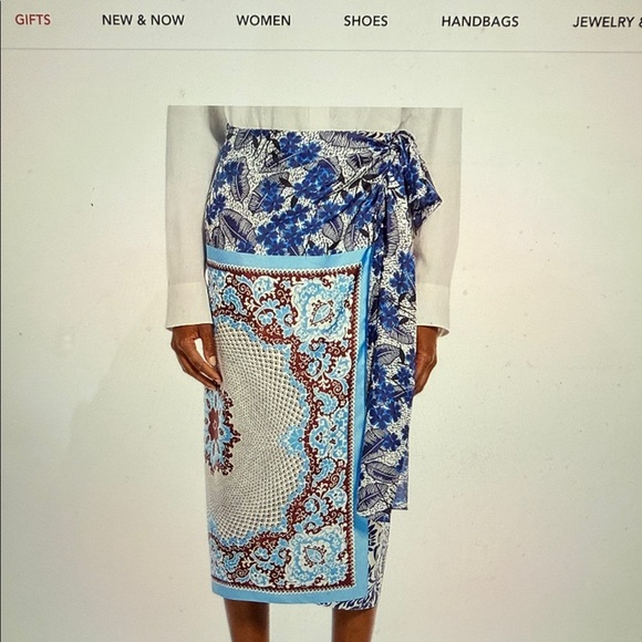 Weekend Max Mara Floral and Geometric Midi Skirt